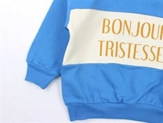 Mini Rodini sweatshirt bonjour tristesse blue